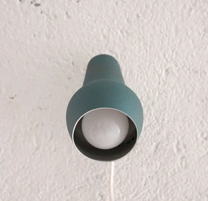 MidCentury Wandlampe 50er/'60er Jahre hellblau, Vintage skandinavisches Design, 50s - Bild 1 von 7