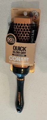 Conair 快速吹干发刷 铜系列 10 英寸 全新 — 第 1/4 张图片