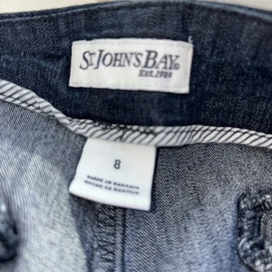 Pantalones de mezclilla St. John talla 8 azul marino mezcla spandex cremallera lateral - Imagen 1 de 10