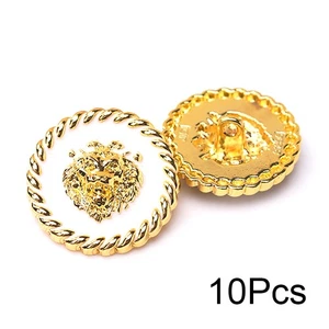 10pcs Handmade DIY Crafts Button Fashion British Style Lion Head Sewing Buckle - Picture 1 of 1