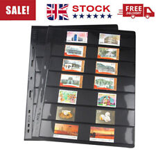 10x Double Sided Stamp Page Album Inner Leave PVC Loose-leaf Stamp Sheet 9 Holes