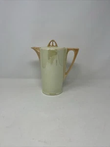 1910’s Favorite Bavaria Lite Green Art Nouveau/Deco Style Coffee Pot w/ Lid RARE - Picture 1 of 14