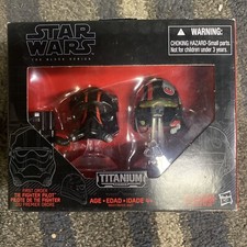 Star Wars Titanium Black Series SF TIE FIGHTER PILOT POE DAMERON Helmets 04