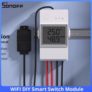 Interruptor inteligente Wifi SONOFF TH Elite 16A 20A sensor de temperatura y humedad - Imagen 1 de 22