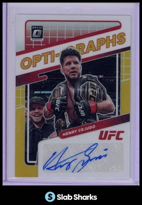 2022 PANINI DONRUSS OPTIC UFC #OG-HCJ HENRY CEJUDO OPTI-GRAPHS GOLD AUTO 10/10 - Изображение 1 из 4