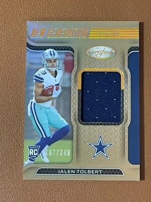 2022 PANINI CERTIFIED RC JALEN TOLBERT MIRROR BRONZE NEW GENERATION JERSEY /349 - Image 1 of 4