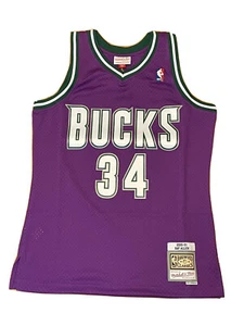 Mitchell & Ness Ray Allen Milwaukee Bucks HWC Swingman Jersey Purple Size Medium - Picture 1 of 4