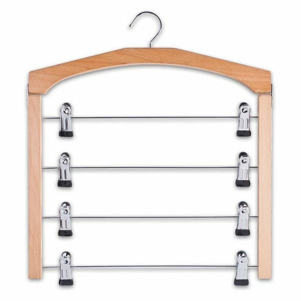 Zeller Mehrfach Rockbügel Hosenbügel Kleiderbügel Anzugbügel Holz ca. 39 x 43 cm - Bild 1 von 1