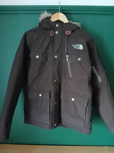 The North Face Dark Brown Hyvent Small Parka Mens Winter Coat Jacket - Picture 1 of 17