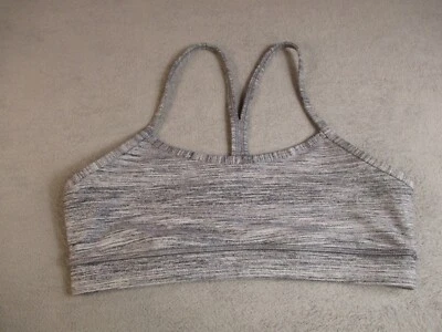 Sujetador deportivo LULULEMON Flow Y gris 6 correas atletismo entrenamiento gimnasio entrenamiento yoga Foto 1 de 4