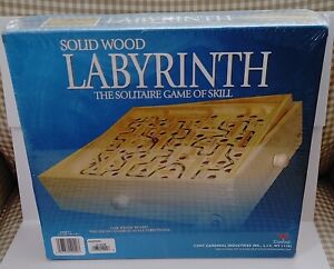 Vintage Labyrinth Solid Wood The Solitaire Game Of Skill Cardinal 2007 NEW