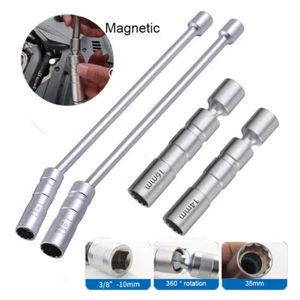 14mm/16mm 3/8" Drive Magnetic Thin Wall Wobble Spark Plug Sleeve Socket Removal - Picture 1 of 21
