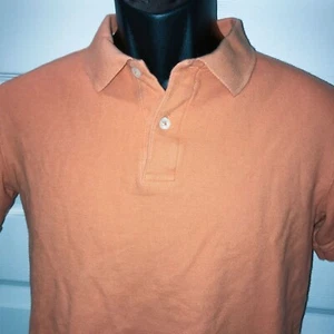 J. Khaki Boys Orange Short Sleeve Polo Shirt Size Medium 100% Cotton - Picture 1 of 9