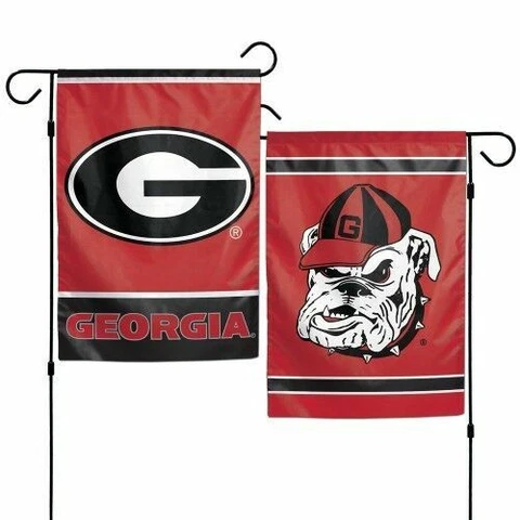 Georgia Bulldogs 2 SIDED GARDEN FLAG 12"X18" Yard  BANNER OUTDOOR RATED Cover