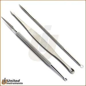 3Pcs Blackhead Acne Comedone Extractors Pimple Blemish Remover Extracting Tools - Picture 1 of 4