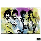 Musical The Beatles Grunge Abstract BOX FRAMED CANVAS ART Picture HDR 280gsm