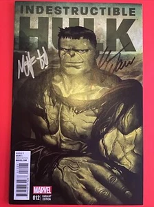 INDESTRUCTIBLE HULK 12 Signed MARK WAID MICHAEL “mike” DEL MUNDO NM Variant - Picture 1 of 13