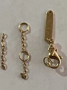 ￼18K Yellow Pure Solid Gold Parts Loop, Chain, Closure, Hook & Lock - Picture 1 of 3
