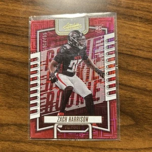 2023 Absolute ZACH HARRISON RC Red Squares 136/499 #180 Atlanta Falcons - Picture 1 of 3