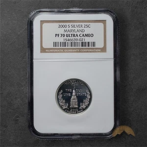2000-S Proof Silver Maryland State Quarter 25C - NGC PF70 UCAM - San Fransisco - Picture 1 of 2