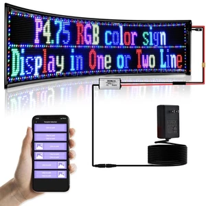 Double Row Scrolling LED Sign,Programmable Flexible LED Matrix Panel,Bluetoot... - Picture 1 of 6