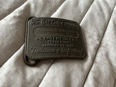 Vintage Coca-Cola Company Belt Buckle “Trademark 1886” Tiffany Designation Brass - Image 1 of 4