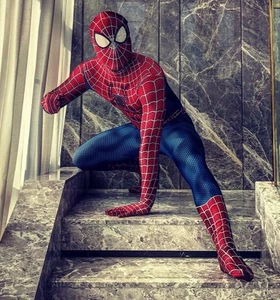 ✨✨2025 Adult Spiderman Tobey Maguire Cosplay Costume Jumpsuit Fancy Dress Gifts - Picture 1 of 9