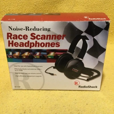 Radio Shack Auriculares Escáner Carrera Reductores de Ruido Negros - TOTALMENTE NUEVOS Caja Abierta Foto 1 de 4