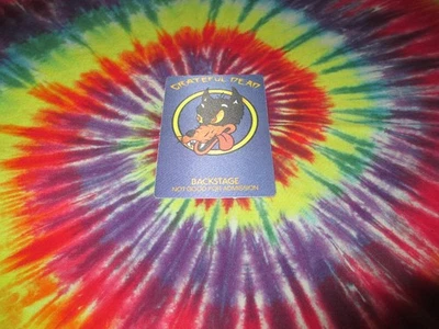 GRATEFUL DEAD BACKSTAGE PASS JERRY GARCIA IRWIN GUITAR STICKER DIRE WOLF-NEW-NR - Image 1 of 2