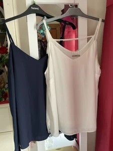 2 x Chiffon Camisoles, Size 20/22 - Picture 1 of 4