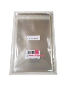 UNIQUEPACKING 100 Pcs 4 1/4 X 6 1/8 Clear Resealable Cellophane Cello Bags Good - Picture 1 of 3