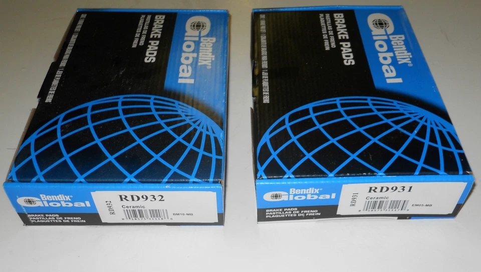 PASTILLA DE FRENO DELANTERA BENDIX MRD931 Y TRASERA MRD932 PARA TOWNCAR CROWN VICTORIA 2003-2011 Foto 1 de 1