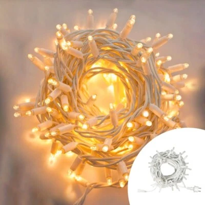 Catena di luci 10 metri 100 MaxiLed Reflex Bianco Caldo fisso e intermittente - Image 1 of 4