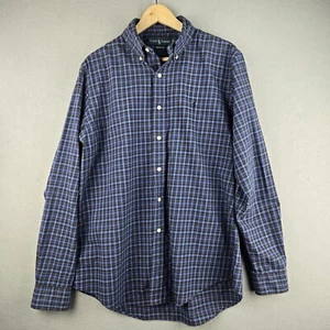 Camisa Ralph Lauren Para Hombre Grande Calce Personalizado Azul A Cuadros Abotonada Manga Larga - Imagen 1 de 17