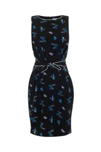 Trollied Dolly Peacock Print Shift Dress - Picture 1 of 8