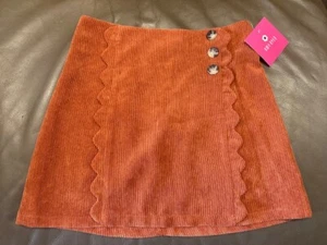 NEW Amy Byer girls corduroy brick brown color skirt L XL 14 NWT - Picture 1 of 2