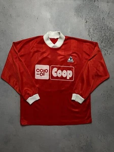 Vintage Le Coq Sportif Coop rot Langarm Fußball Trikot #13 Gr. L selten 90er 80er - Bild 1 von 13