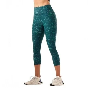 NWT Athleta Ultimate Stash Pocket Splat Capri XS , Ocean, Green, Teal - Picture 1 of 6