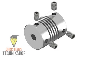 Wellenkupplung 20mm 2,5NM - Bohrungen wählbar | z.B 3D Drucker,Schrittmotoren,et - Bild 1 von 90