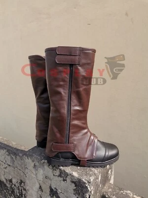 The Mandalorian 皮革 Boba Fett 靴子封面和灵感书 Boba Fett Costu — 第 1/4 张图片