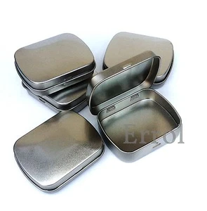 Small Tin. 20ml. 60mm x 47mm x 12mm (2⅜" x 1⅞" x ½") Hinged Lid. Choose 1 To 48 - Picture 1 of 3