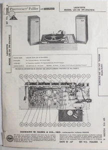 PHOTOFACT FOLDER Lafayette Model LSC-20 HOWARD W. SAMS & CO. 1967 - Picture 1 of 1