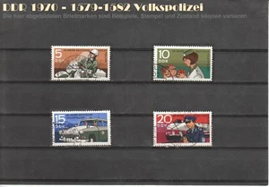 DDR 1970 Satz "Volkspolizei" 1579-1582 gestempelt Motorrad Auto Schiff Trabant - Bild 1 von 1