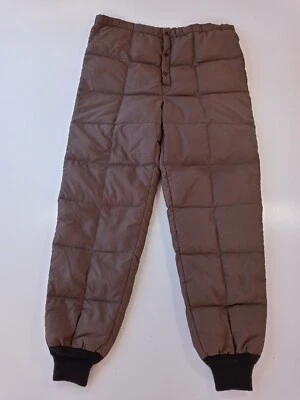 Vintage Goose Down Feather Insulated Thermal Winter Snow Brown XL Pants 38x30 - Image 1 of 4