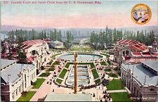 Postcard WA Seattle Exposition Cascade Court & Arctic Circle Crowds 1909 S65