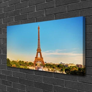 Leinwand-Bilder 100x50 Wandbild Canvas Kunstdruck Eiffelturm Architektur - Bild 1 von 6