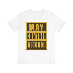 Maglietta Funny Alcohol Warning - Maglietta Unisex Maglia Manica Corta - Foto 1 di 21