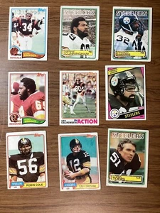 1981 1982 1983 1984 TOPPS Football 9 CARD Mixed Bag HOF Terry Bradshaw Low Grade - Picture 1 of 2