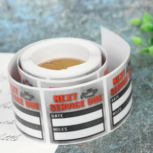 100pcs/roll Oil Change/Service Reminder Stickers Window Sticker Car Sti.82 - Picture 1 of 12