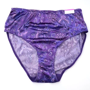 1 NEW Cacique VTG Second Skin Satin Hi Cut Brief Panty Size 22 / 24 - Picture 1 of 8